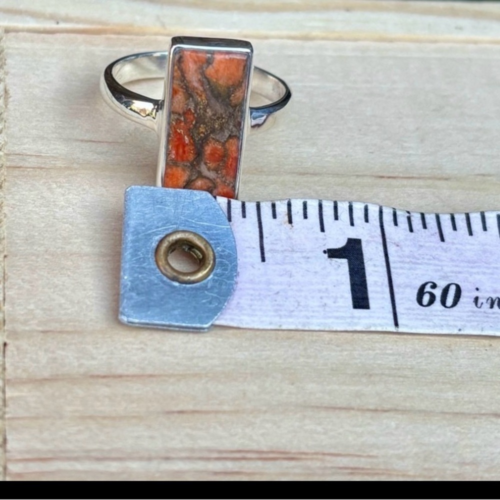 Red Copper Turquoise Ring - Picture 10 of 10